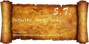 Schultz Terézia névjegykártya
